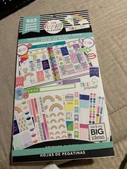 Erin Condren The Happy Planner neon lights sticker book 922 pieces 90% complete