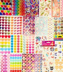 979+ STICKERS Happy Faces Hearts Stars Rainbows Unicorns Fashion Girl Power