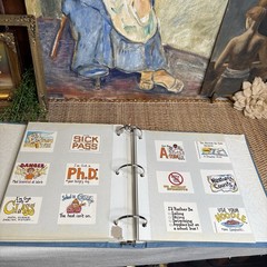 Vintage Sticker Collection Binder Fair Condition Holographic 80s 90s Nostalgia