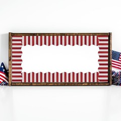65.6 Ft Patriotic Bulletin Board Border Vintage Red White Blue Stars Stripes