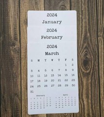 Large Calendar Stickers for Planners and Journals 3 Month Design 5″ x 7″
