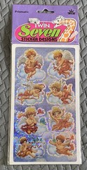 Vintage STICKER LOT Prismatic Easter And Cherubs Highlights Punch Art Hunchback
