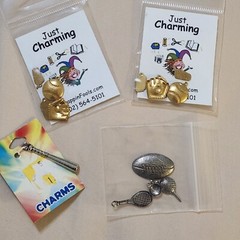 NEW Lot 4 Pkgs Metal Charms SPORTS Just Charming Darice Scrapbooks Crafts -A