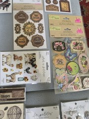Lot of 18 Mix Stickers, Sheets, Wooden Shapes, Stampwria Art & Craft Supplies