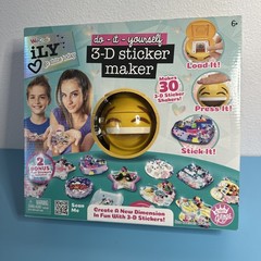 New iLY DIY 3D Sticker Maker Craft Kit with Sprinkles Glitter and Gems