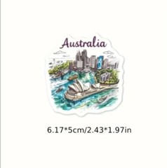 50pcs Hand Drawn Travel Map Stickers- Scrapbook, Journal, DIY Crafts & Cards