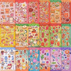 Scented Stickers for Kids – 1500+ Scratch & Sniff Food Theme, 72 Sheets, Classro