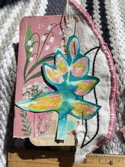 Unique Handmade Ephemera, Scrapbook,Junk Journal,tag,embellishment Mixed Media