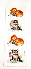 Hallmark kittens sticker strip