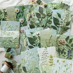 23 Sheets Vintage Flowers Texture Scrapbook Paper Journal Album Decorative Craft
