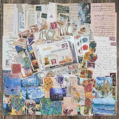 Vintage Scrapbook Supplies Pack (200 Pcs) for Art Journaling Junk Journal7221