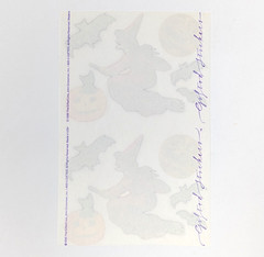 John Grossman Gifted Stickers: Vintage Witch Bat Pumpkin Moon Black Cat 1996