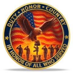 50 Pcs Eagle Veterans Challenge Coins Bulk – Thank You for Your Service Coins w