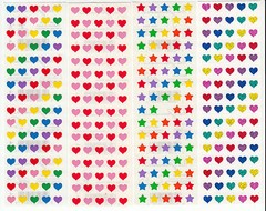 Vintage Mrs Grossman Micro Heart or Star Stickers Scrapbook – You Choose