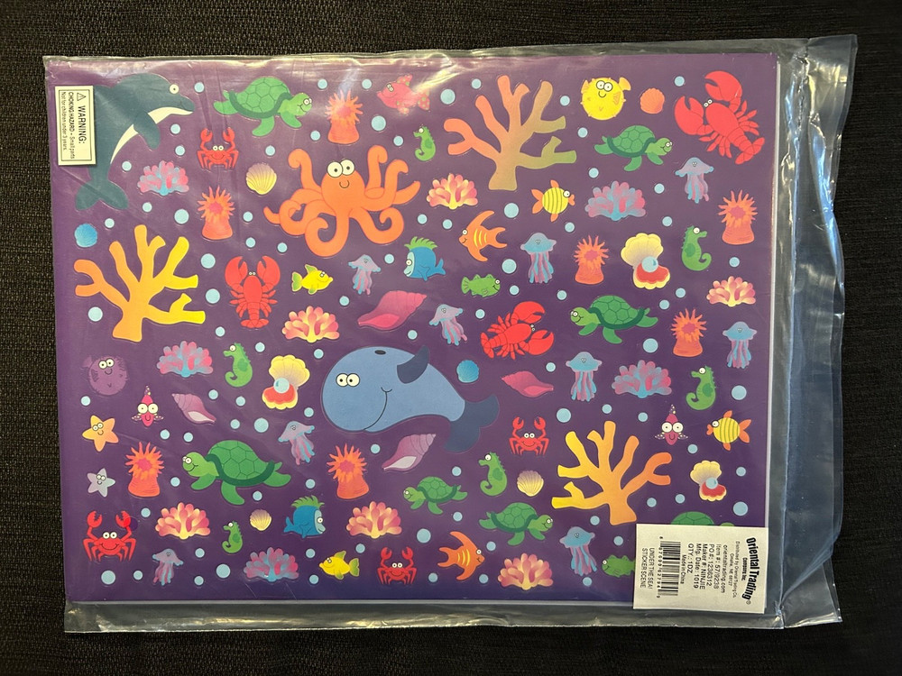 Oriental Trading Ocean Sticker Scene 12 sheets