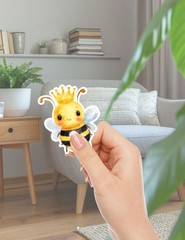 Queen Bee Die Cut Vinyl Stickers Scrapbooking Laptop Waterbottle