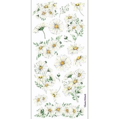 Violette Stickers – White Daisies – 1 Daisy Flowers Sticker Sheet – Scrapbooks