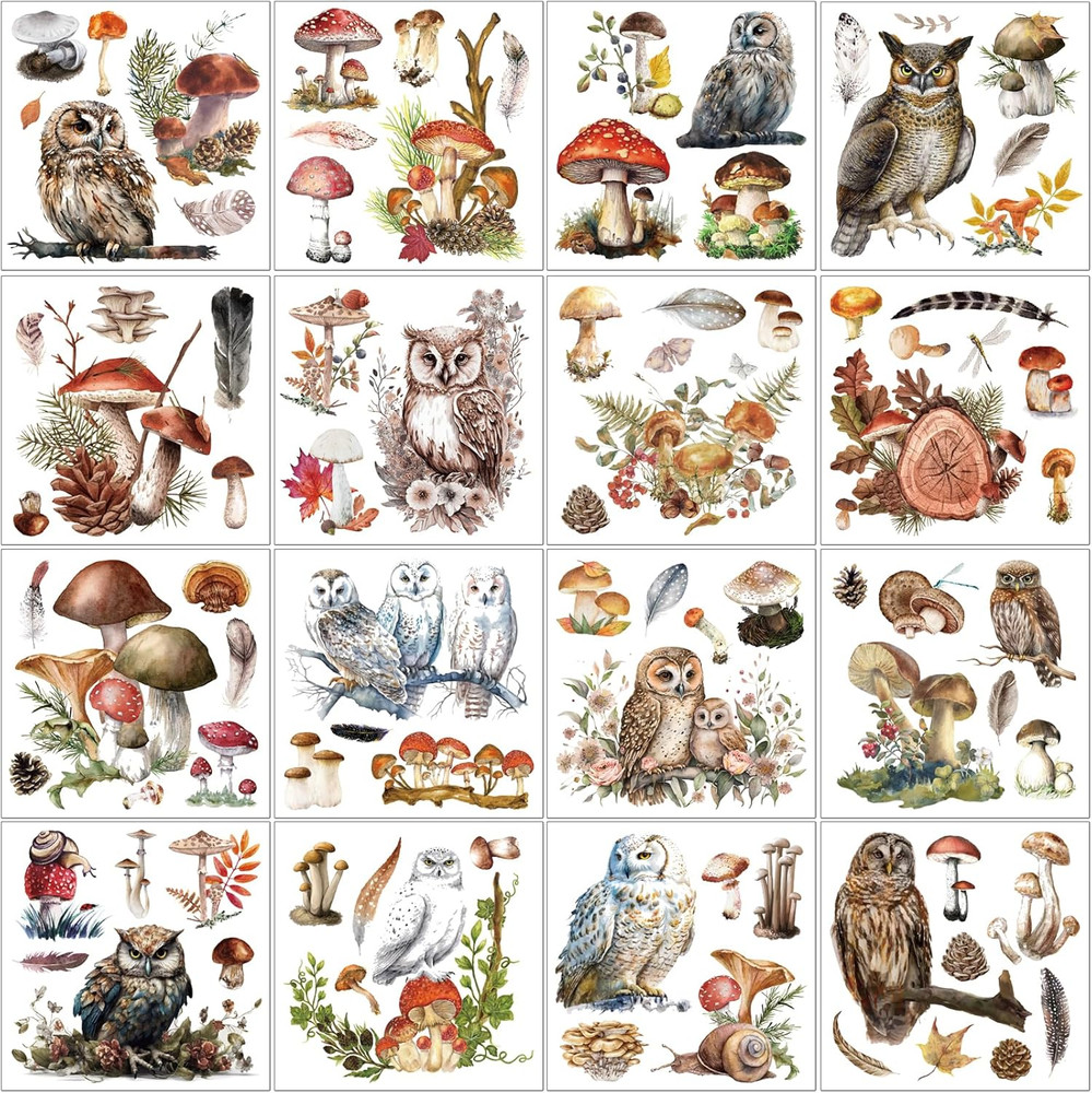 16 Sheets Rub on Transfers for Crafts and Furniture Rub on Transfers Stickers Vi