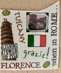Travel 7 PC ITALY LOT~ Topper, Dimensional Stickers, MINI Die-cuts, Etc~ ALL NEW