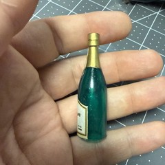 Champagne Bottle Charm Favor Decoration 1/6 Scale Barbie Miniature