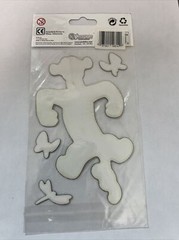 Disney TIGGER Butterflies 3-d Puffy Sticker Large Sandylion Vintage 🧡New