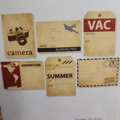 Embellishments Chic Tags Junk Journal/Scrapbook Journaling Tags TRAVEL Theme