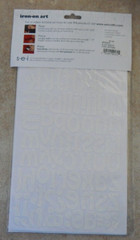 New S.E.I. Flocked Iron-On Transfers «COOL LETTERS» White Uppercase & Lowercase