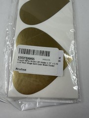 50pcs Scratch Off label Sticker 2.75″x3.15″ Gold Color Love Heart Shape