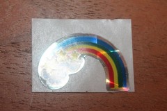 Vintage Prism Sticker mods BJ Vending machine Rainbows hearts Wings lot of 4