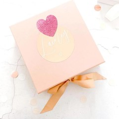 1500 Labels Glitter Pink Heart Stickers 1 inch Sparkling Cute Adhesive for