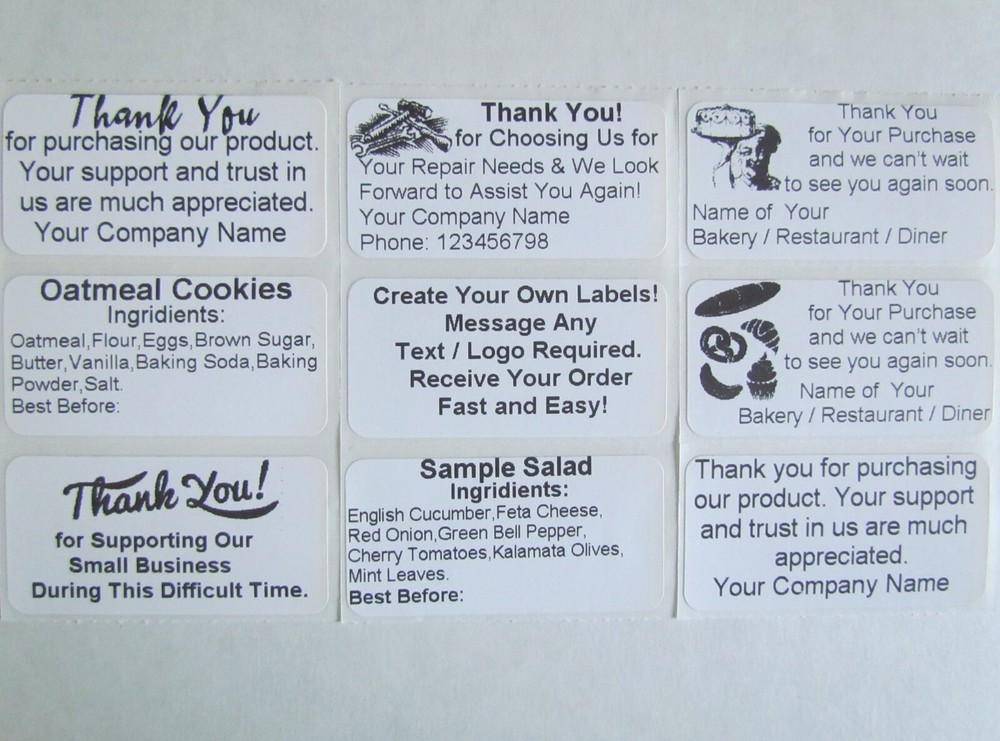 Custom Personalized Labels Stickers Asset Tag Price Business Store 2″x1″