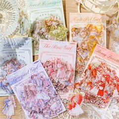 Fairy Tale Girls PET Matte Stickers Collage Journals Planner 40Pcs Scrapbooking