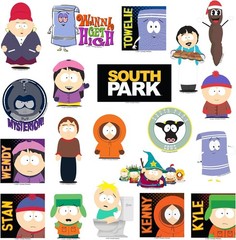 SOUTH PARK VARIETY DIE CUT VINYL 50 CT STICKER PACK