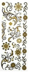 Black Gold Glitter Paper Studio Flourish Swirl Accent Border Stickers