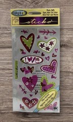 EK Success Heart Valentine’s Day Love Vellum Scrapbooking Stickers NEW