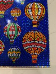 Vtg Stickers 80s Hallmark Razzle Dazzle Stickers Hot Air Balloons One Sheet