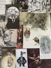 Dark Academia Vintage Ephemera Lot Macabre Book Journal Art Gothic Witch Fantasy