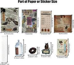 260PCS Vintage Journaling Scrapbooking Supplies Scrapbook Sticker Paper Ephemera