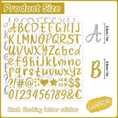 1215Pcs Letter Stickers 15 Sheets Alphabet Stickers Vinyl 1 Inch Stick on Let…