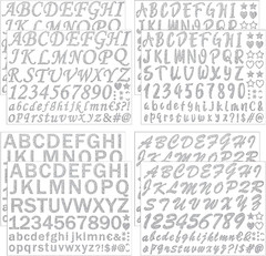 921 Pieces 8 Sheets Glitter Alphabet Number Stickers Self Adhesive Glitter Vinyl