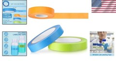 3 Rolls Colorful Laboratory Labeling Tape – 164ft Long x 3/4in, Waterproof Magic