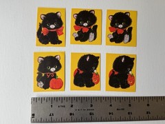 Vintage 80s Halloween Black Cat Stickers Jack O’ Lantern Pumpkin Gibson Loose