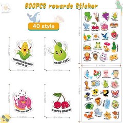 800PCS Kids Positive Stickers for Classroom Rewards & Teacher Grading
