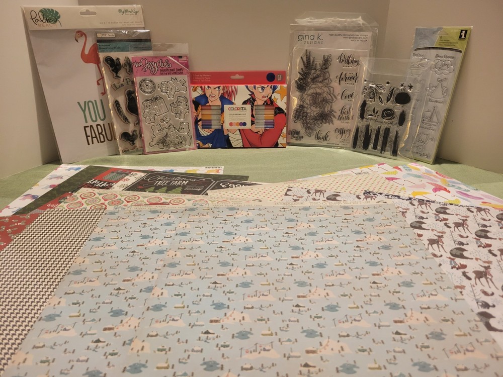 Scrapbook Lover’s Variety Lot – Paper, Stamps & Markers