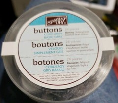 Stampin’ Up! Corduroy Buttons Stamping Up 24 pcs Basic Gray RETIRED HARD TO FIND