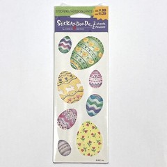 NEW American Greetings EASTER EGG Stickers 2 Sheets 16 Eggs
