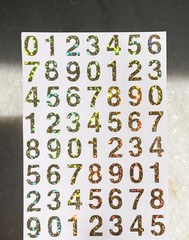 Holographic Sparkle 0-9 Label & Craft Number Stickers!✨0.5 to 1.5 in✨10 Colors✨