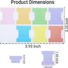 Sticky Index Tabs, Blank Colorful Page Markers, Repositionable Writable Flags