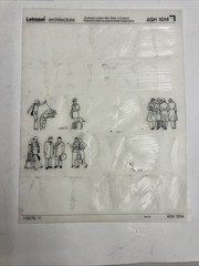 Letraset PEOPLE Mixed Lot 5 Sheets Partially Used ASH 2169 1014 1047