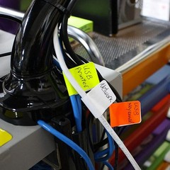 Rectangular White Label Stickers to Write on, Color Coding Sticker Roll, Write
